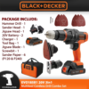 BLACK + DECKER EVO185B1 20V Max 3 In 1 Multitool Combo Set Cordless Impact Drill